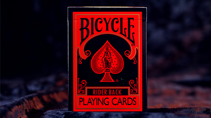 Bicycle Black Reverse Pink | Orange | Yellow | Red | Green Playing Cards