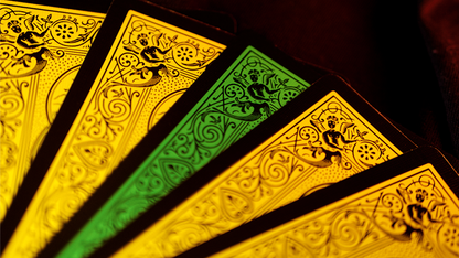 Bicycle Black Reverse Pink | Orange | Yellow | Red | Green Playing Cards
