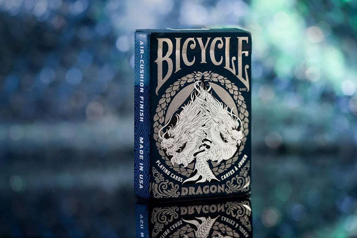 Bicycle Dragon Blue Black Red Gold Playing Cards