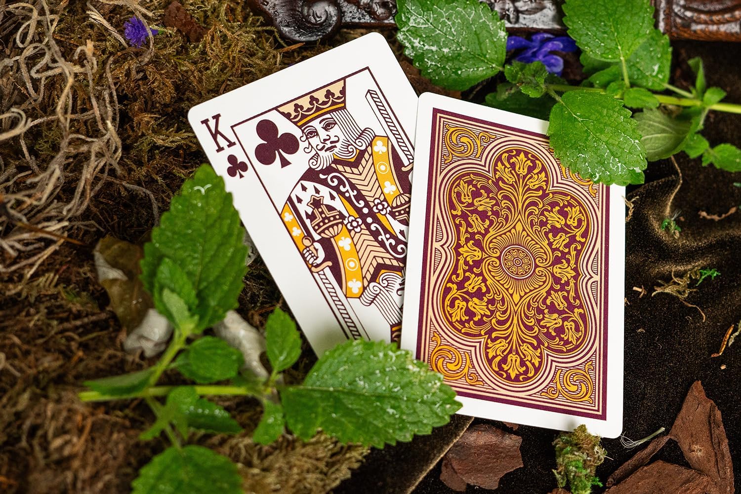 Bicycle Verbena Floral Premium Gold Foil Playing Cards