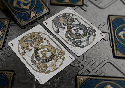 Valhalla Viking Sapphire Blue Playing Cards