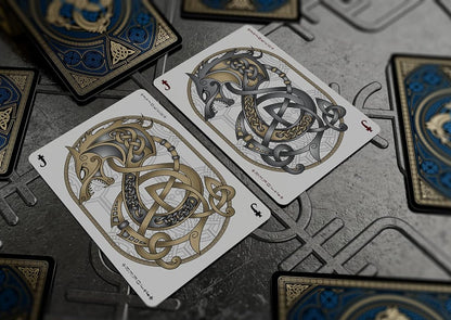 Valhalla Viking Sapphire Special Gold Foil Edition Playing Cards