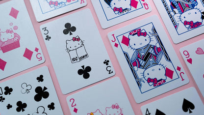 Bicycle Hello Kitty Playing Cards, Black &amp; Pink, Sanrio