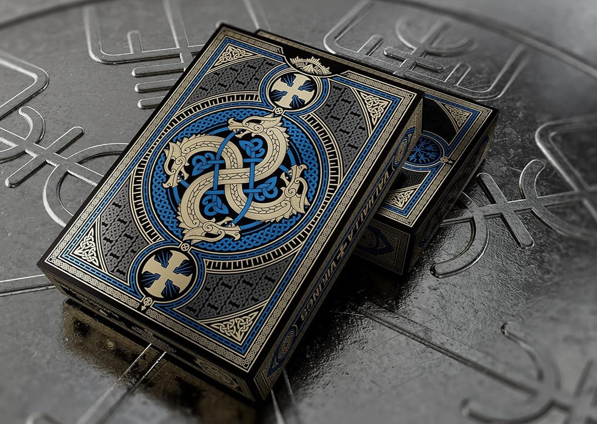 Valhalla Viking Sapphire Blue Playing Cards