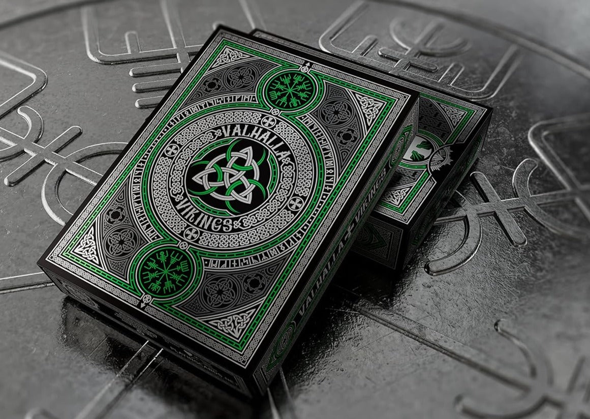 Valhalla Viking Emerald Green Playing Cards