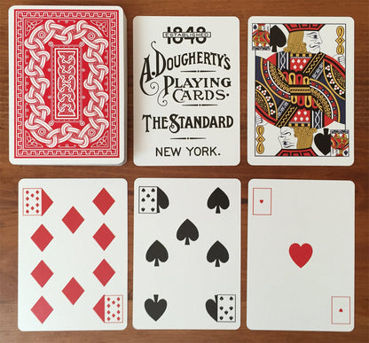 4-Decks Set 1876 Andrew Dougherty No.18 Triplicate Original Release Playing Cards Restoration (Limited)