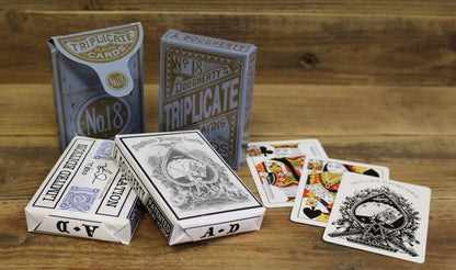 4-Decks Set 1876 Andrew Dougherty No.18 Triplicate Original Release Playing Cards Restoration (Limited)
