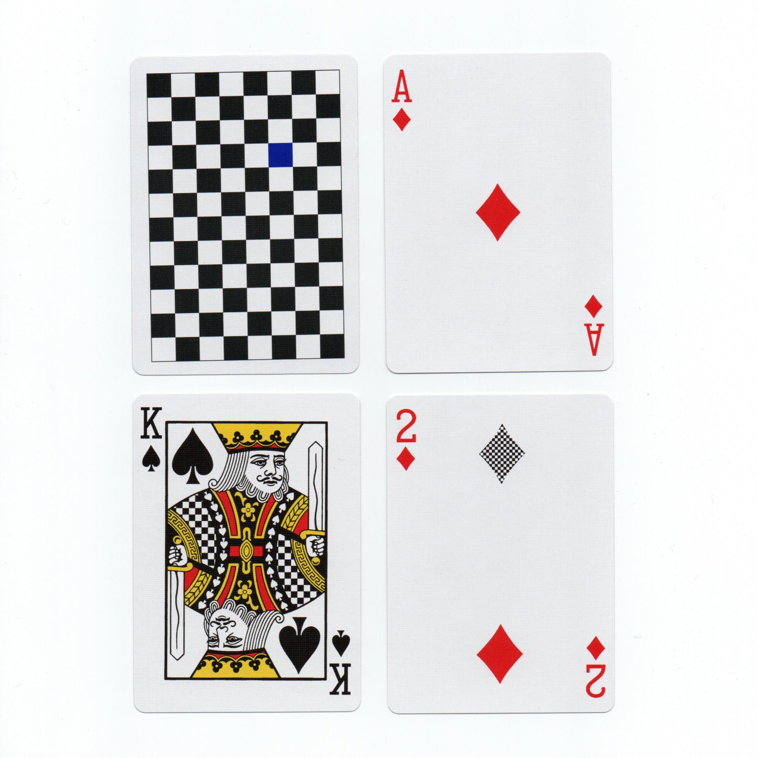 Anyone Checkerboards Black w/ Blue Playing Cards