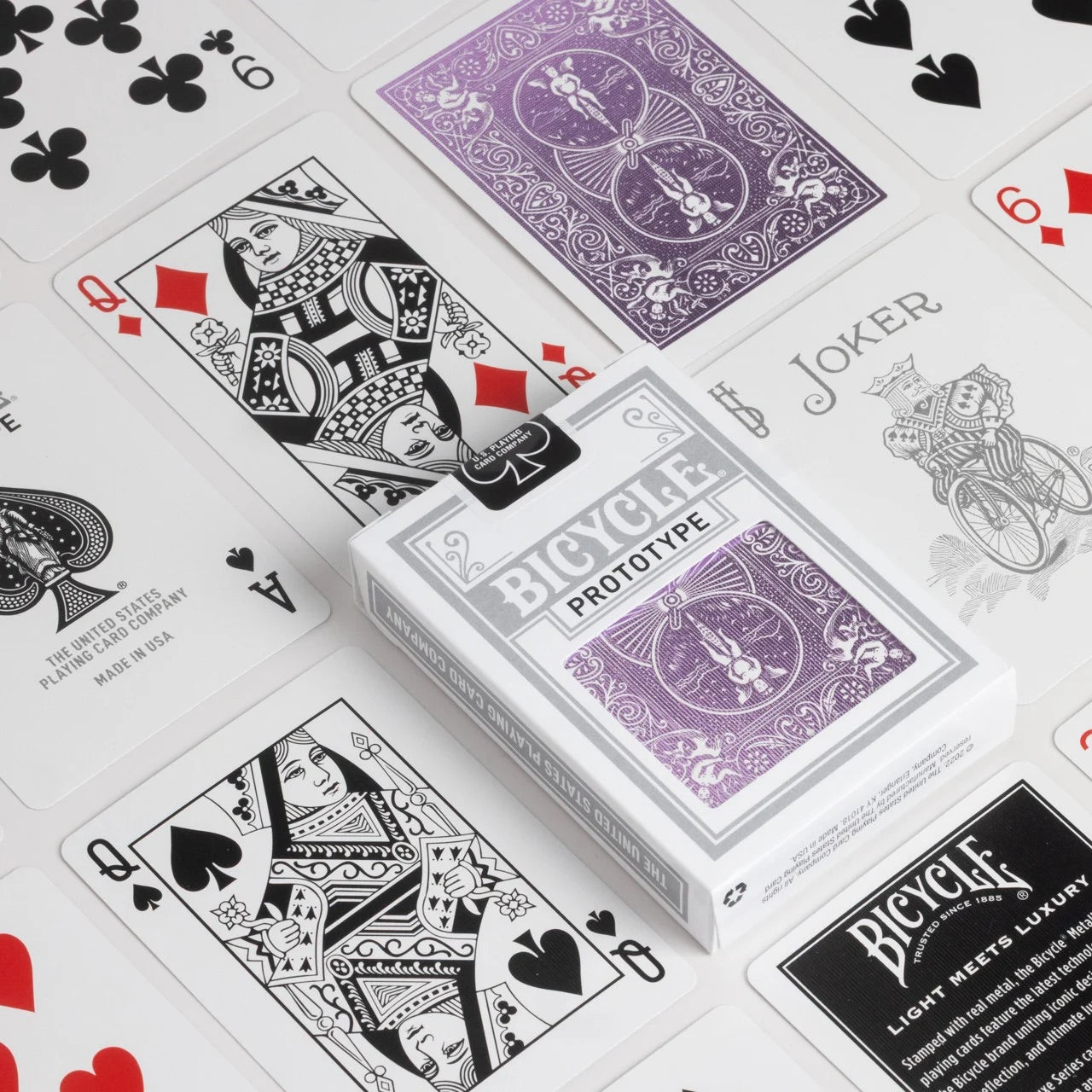 Bicycle Cold Foil Purple Prototype Playing Cards