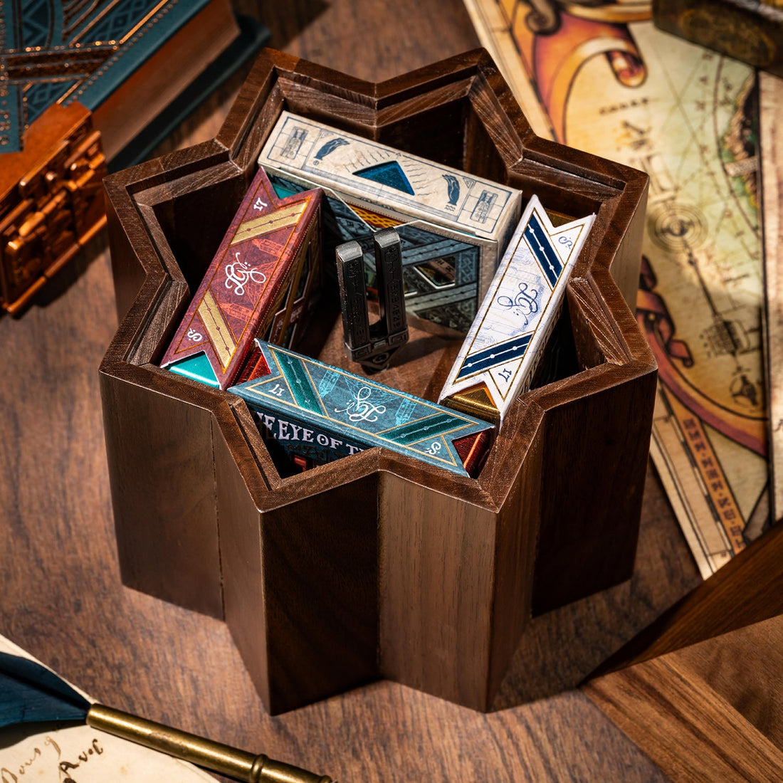 Collector Box Temple of the Sun in solid walnut by Stockholm17