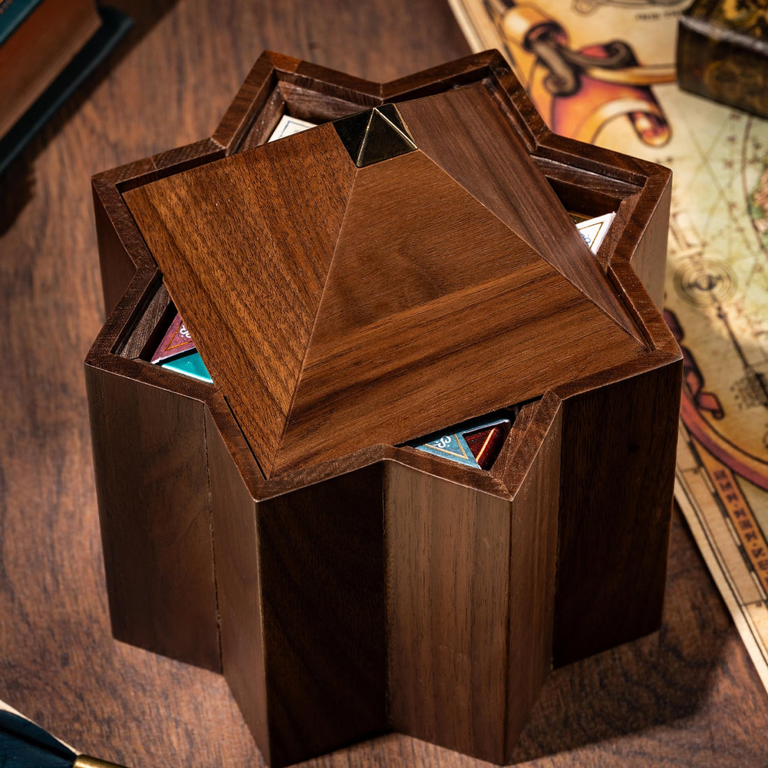 Collector Box Temple of the Sun in solid walnut by Stockholm17