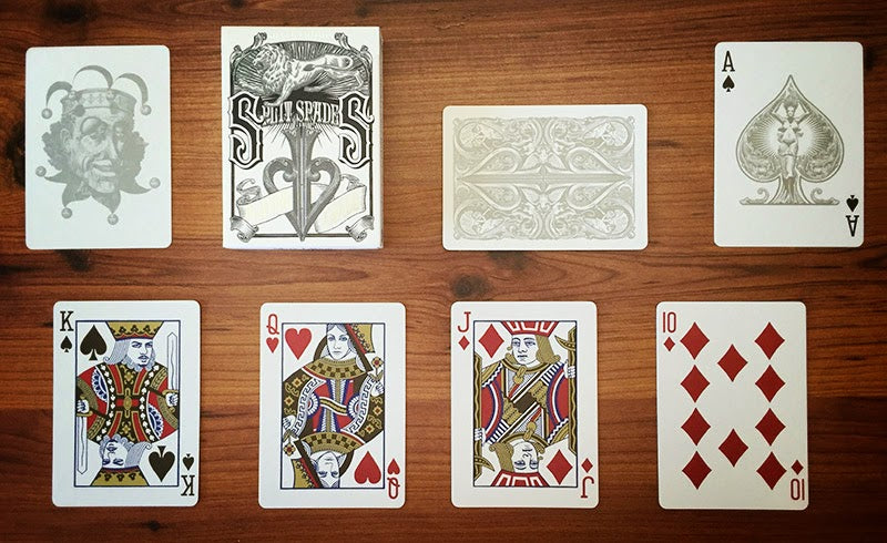 Split Spades Lion Silver Edition Playing Cards