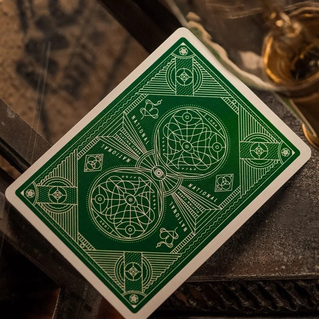Green National Playing Cards