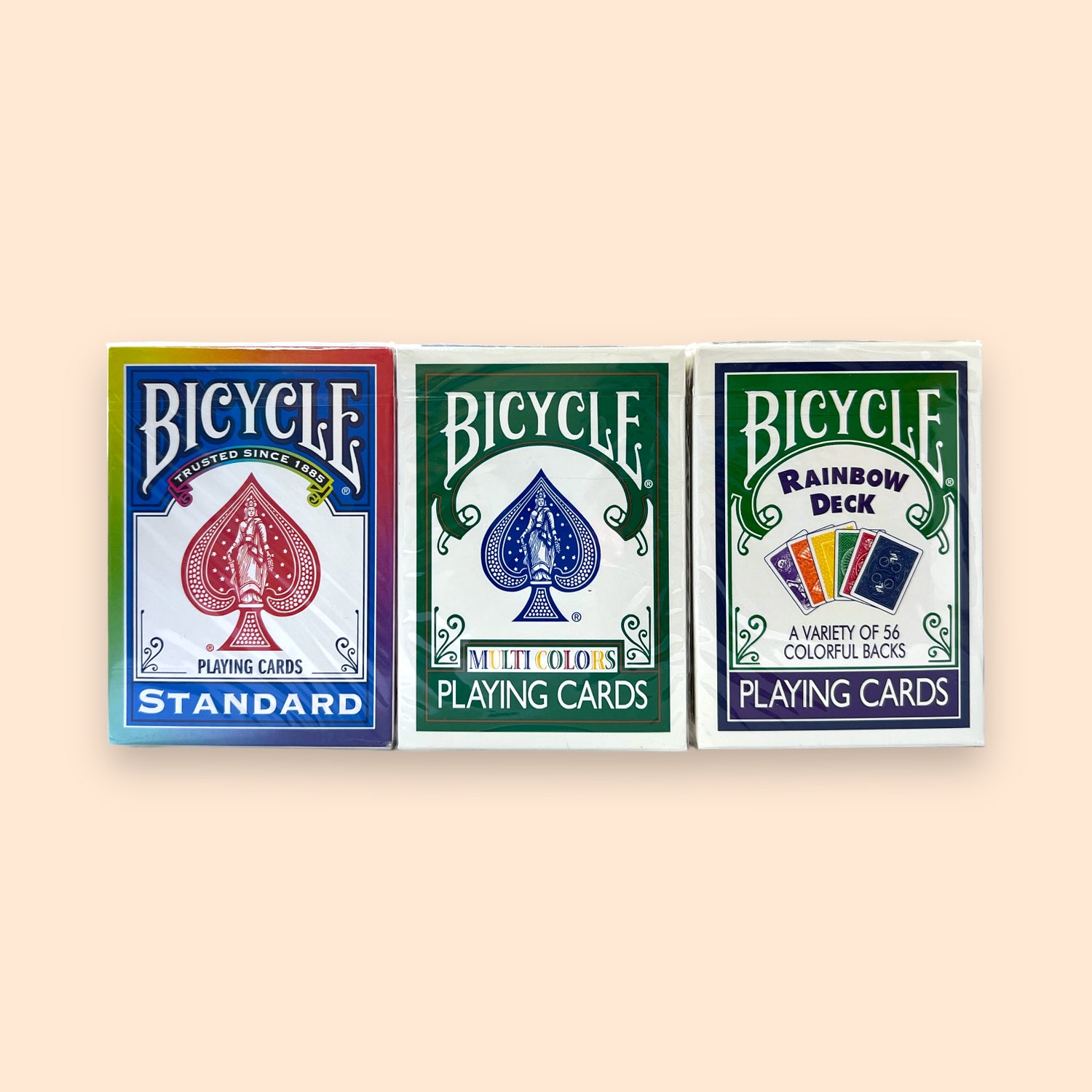 3 Decks Bicycle Rainbow Multicolors Ohio playing cards