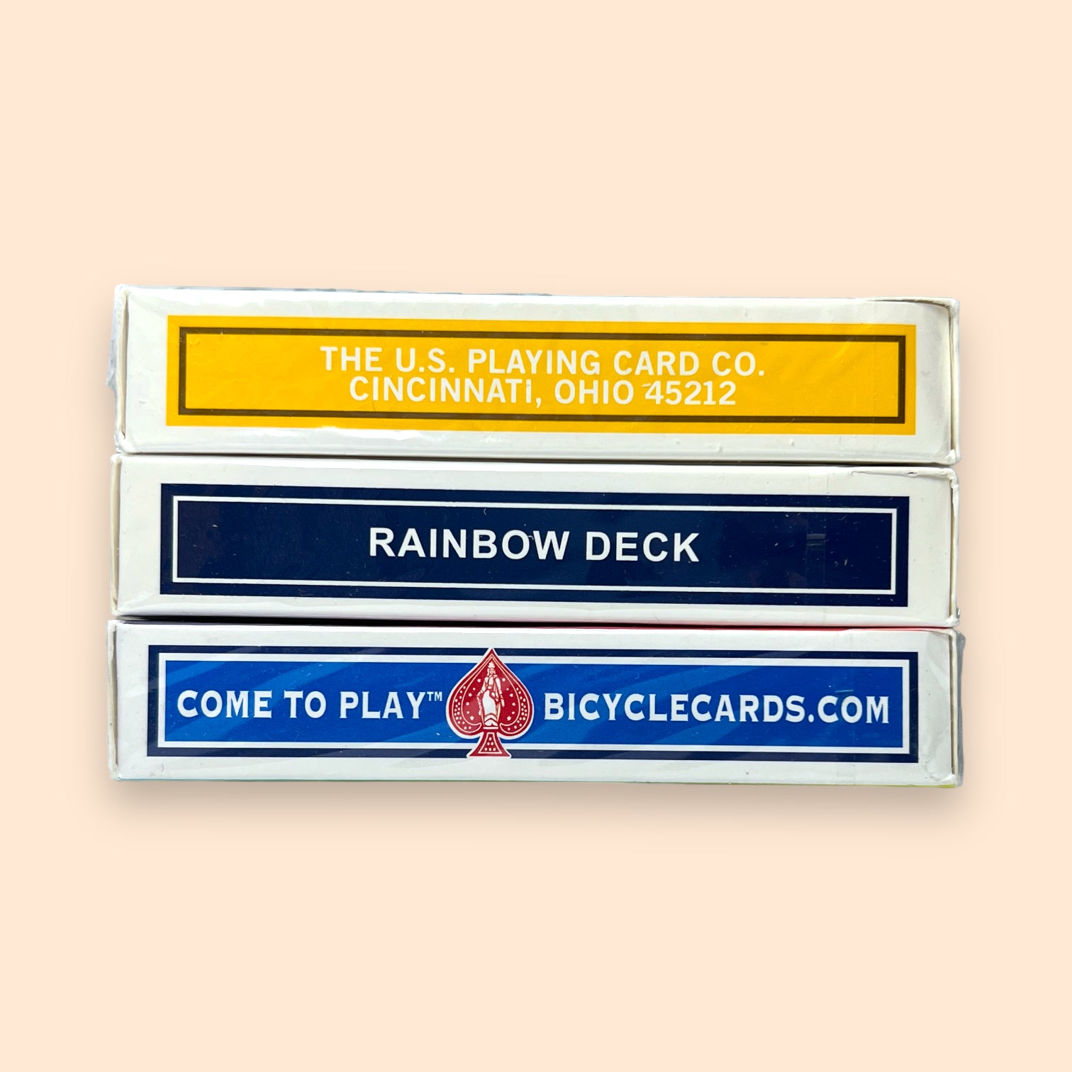 3 Decks Bicycle Rainbow Multicolors Ohio playing cards