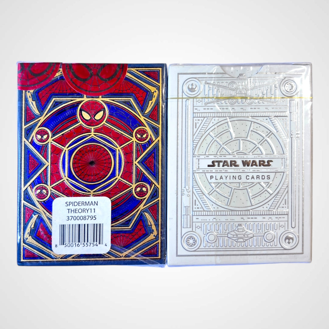 Misprint Spiderman + Star Wars Light Side Playing Cards Set by Theory 11