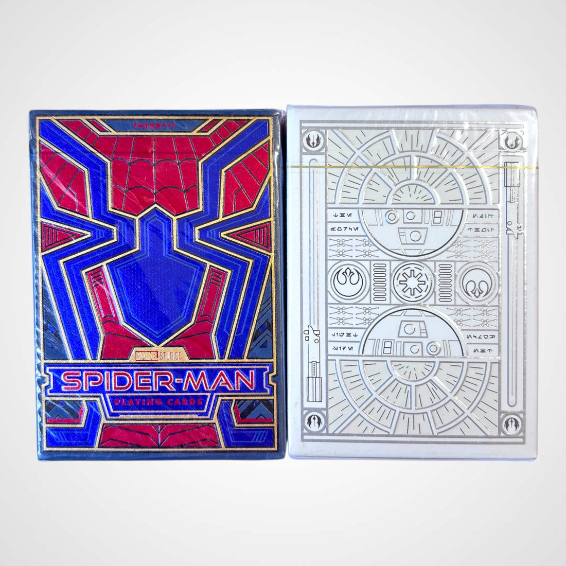 Misprint Spiderman + Star Wars Light Side Playing Cards Set by Theory 11