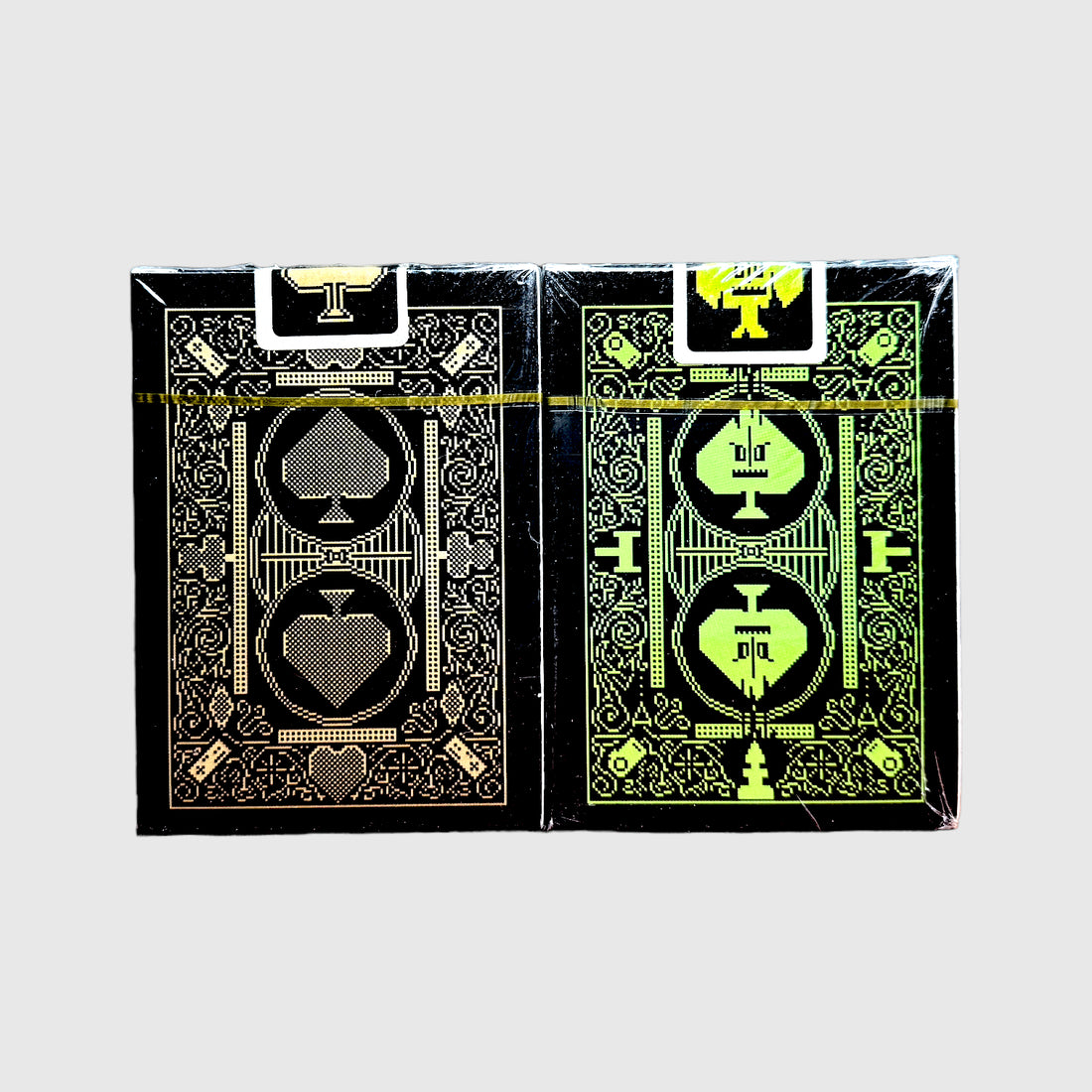 8-BIT Traditional Gold + Green Playing Cards Set