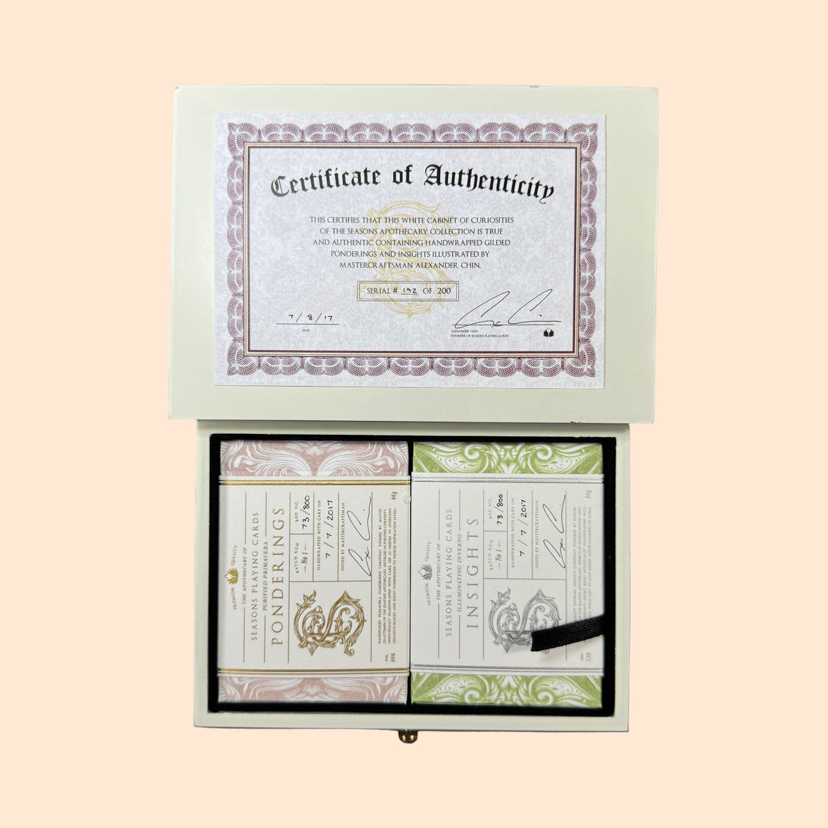 [Limited Edition White Cabinet of Curiosity] Seasons Apothecary Primavera Ponderings + Inverno Insights White Label Color Changing Collector&