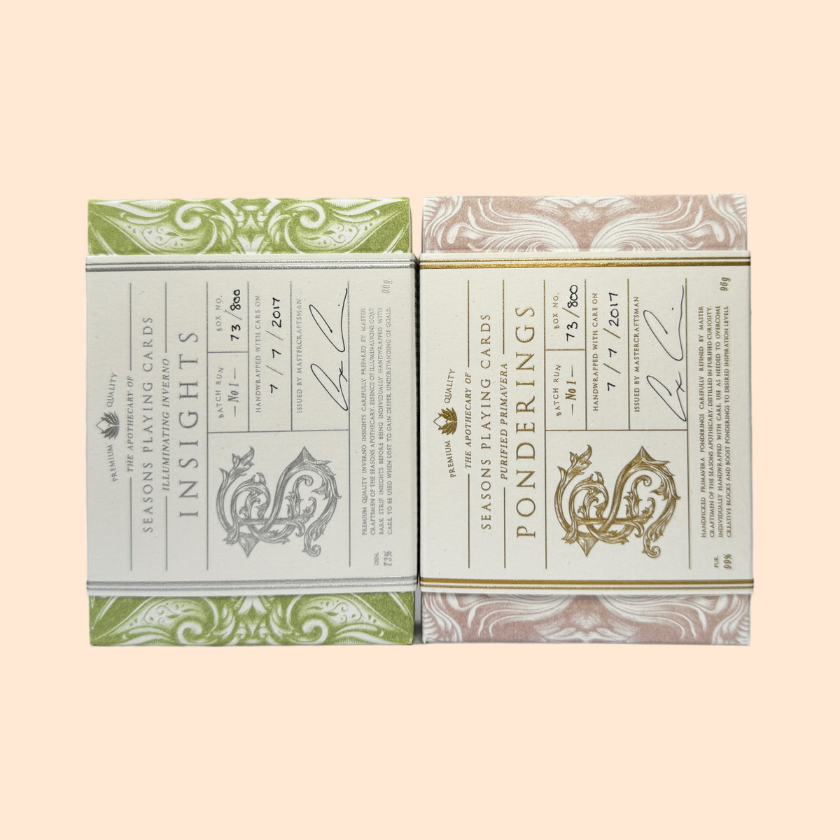 [Limited Edition White Cabinet of Curiosity] Seasons Apothecary Primavera Ponderings + Inverno Insights White Label Color Changing Collector&