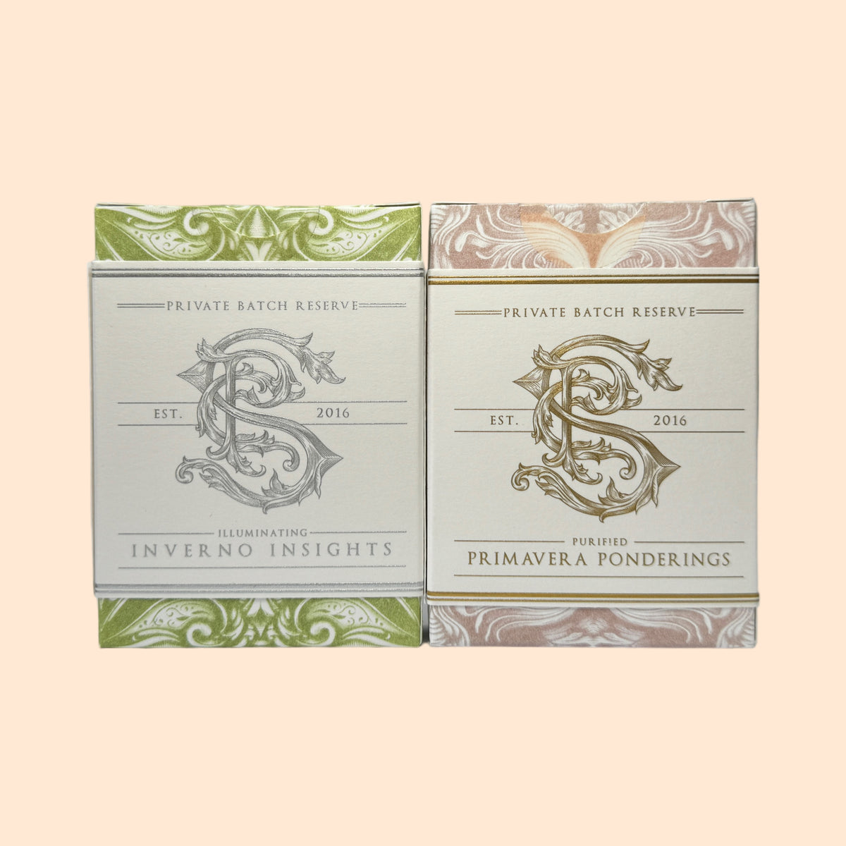 [Limited Edition White Cabinet of Curiosity] Seasons Apothecary Primavera Ponderings + Inverno Insights White Label Color Changing Collector&