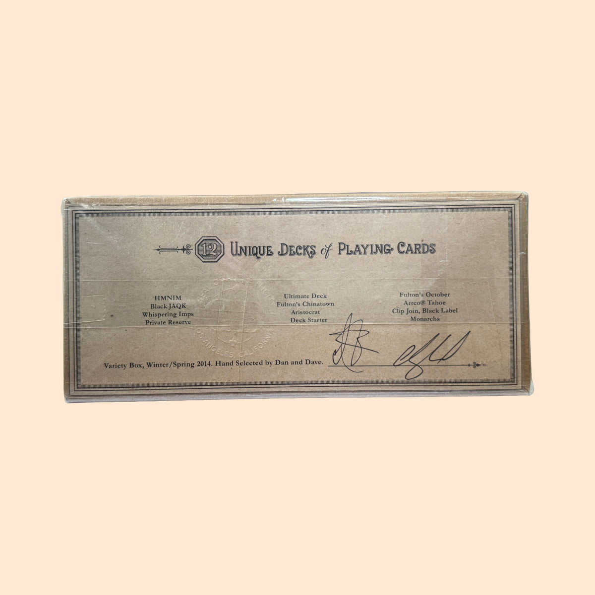 Dan &amp; Dave Signed Variety Box - HMNIM, Private Reserve, Ultimate Deck, Fulton’s October [12 Decks]