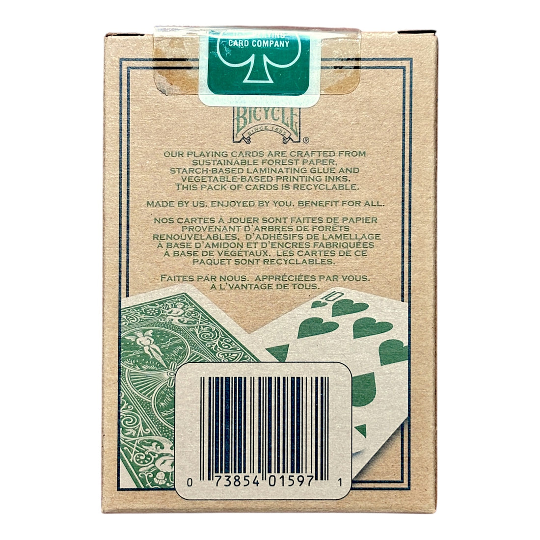 Bicycle Green Eco Edition Playing Cards [Made in Ohio]