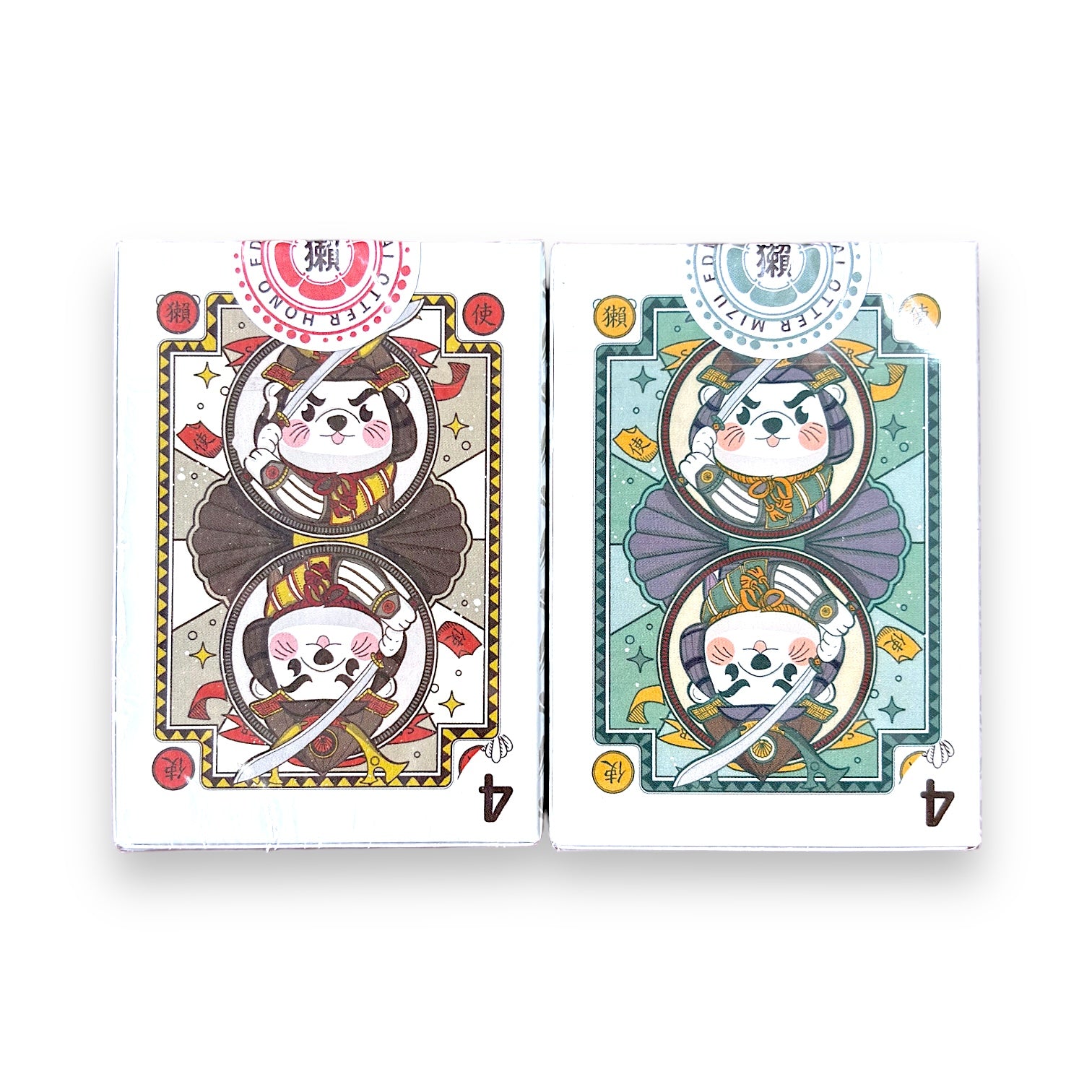 Samurai Otter Hono Red &amp; Mizu Blue Edition Playing Cards