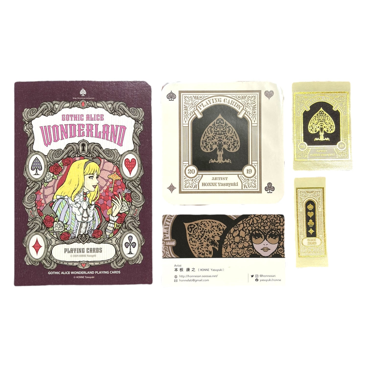 Gothic Alice Wonderland Playing Cards By Honne Yasuyuki [HALLOWEEN WRAP + GOODIES Ver.]