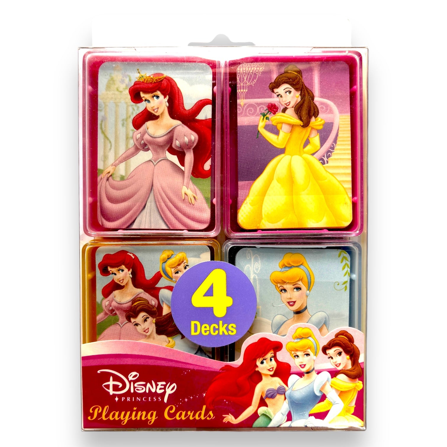 4 Decks Bicycle Vintage Disney Princesses Mini Playing Cards