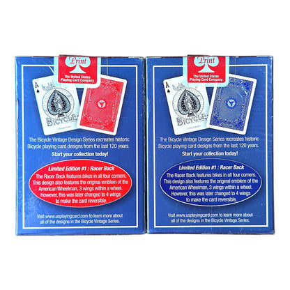 Bicycle Vintage Design Racer Back 1st Print Red Seal Made in Ohio Playing Cards