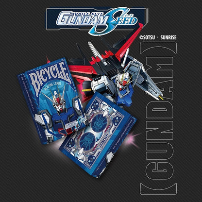 Bicycle Gundam Seed 00 UC Unicorn 4-decks collection in acrylic case