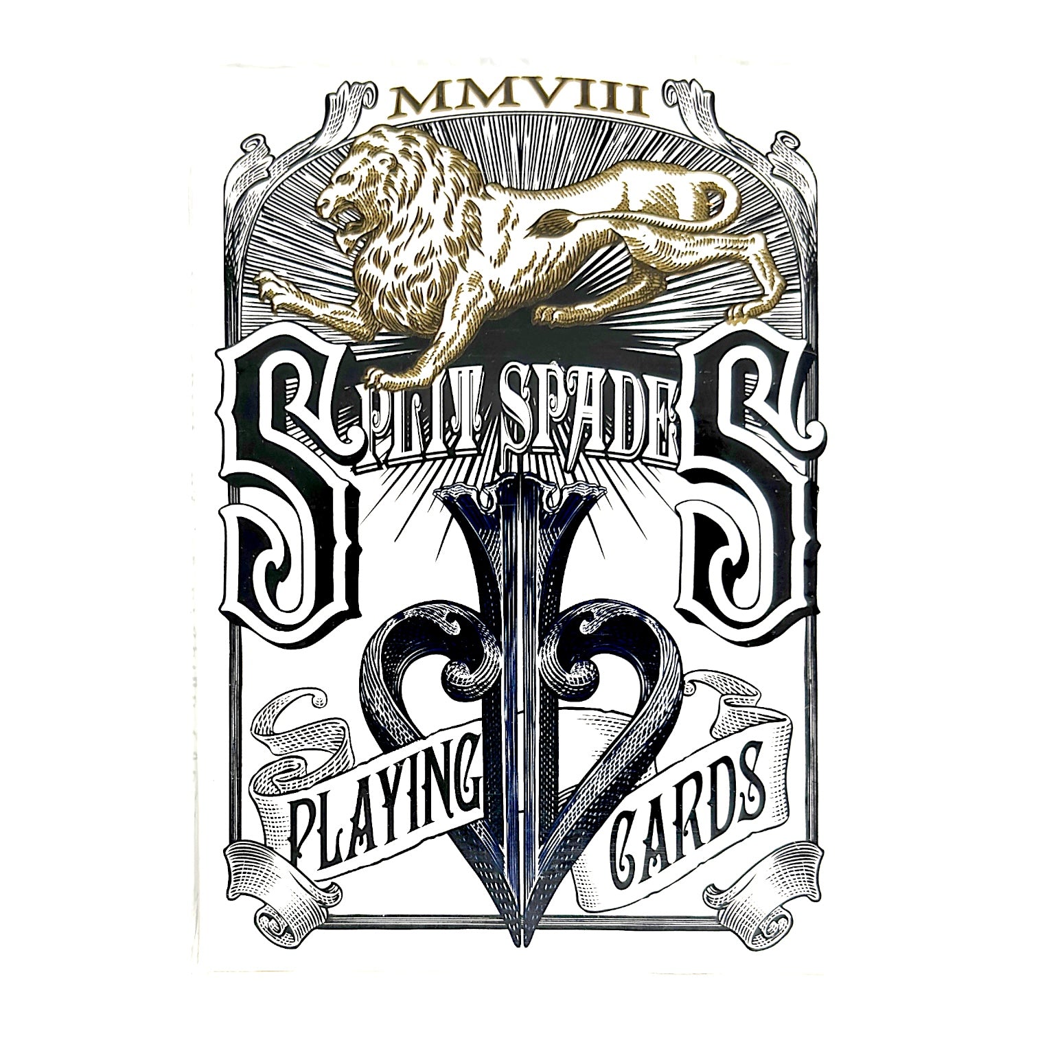 Split Spades Lions Blue 1st Edition Playing Cards