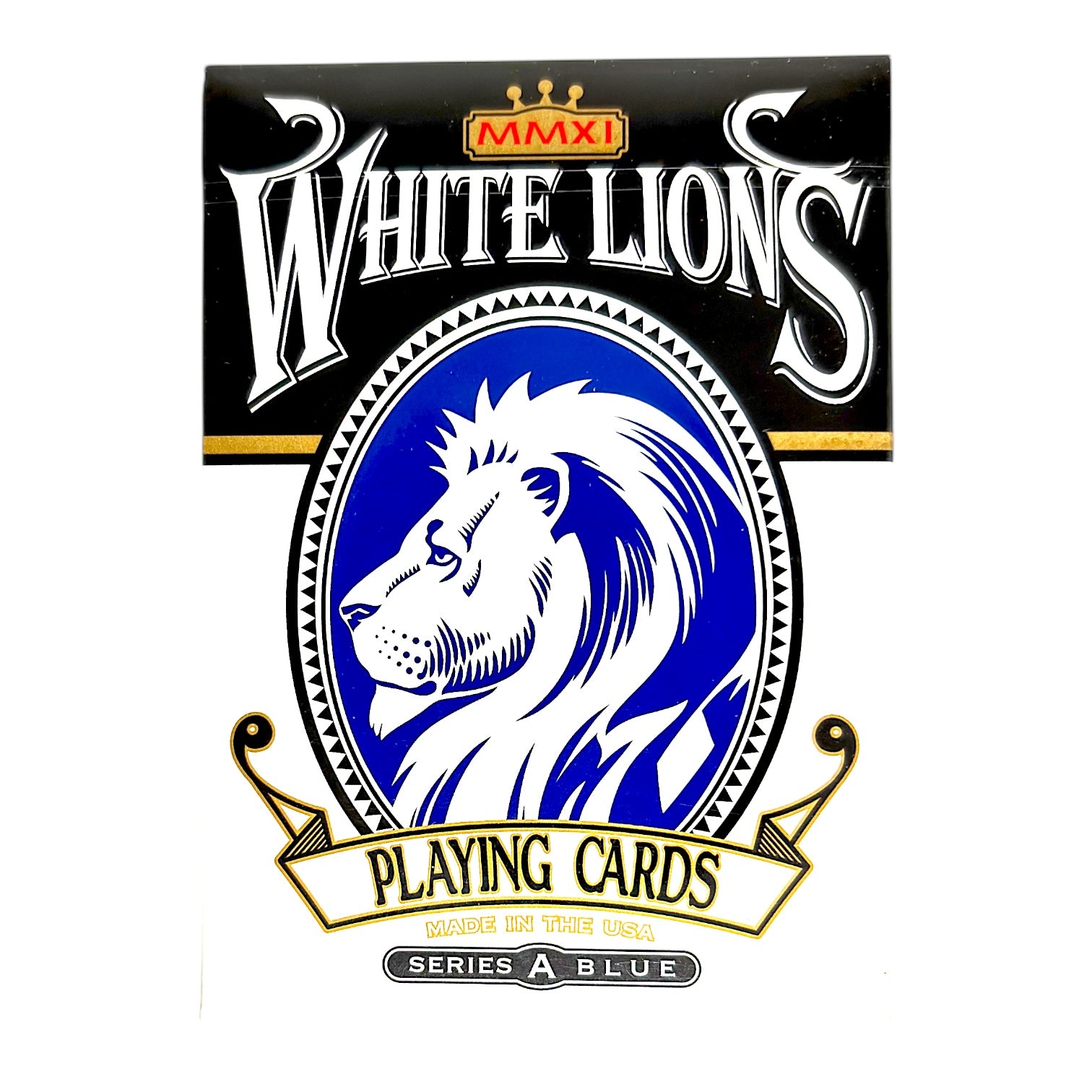 David Blaine White Lions Series A Blue Playing Cards