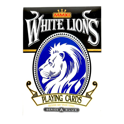 David Blaine White Lions Series A Blue Playing Cards