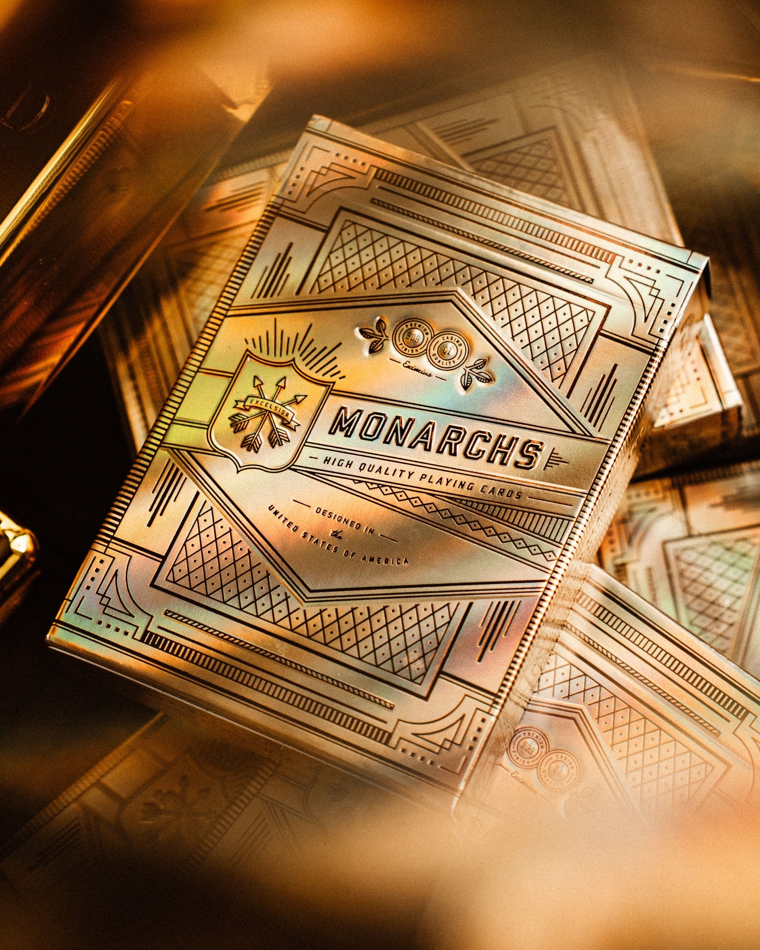Monarch Prestige Gold Foil Edition Playing Cards