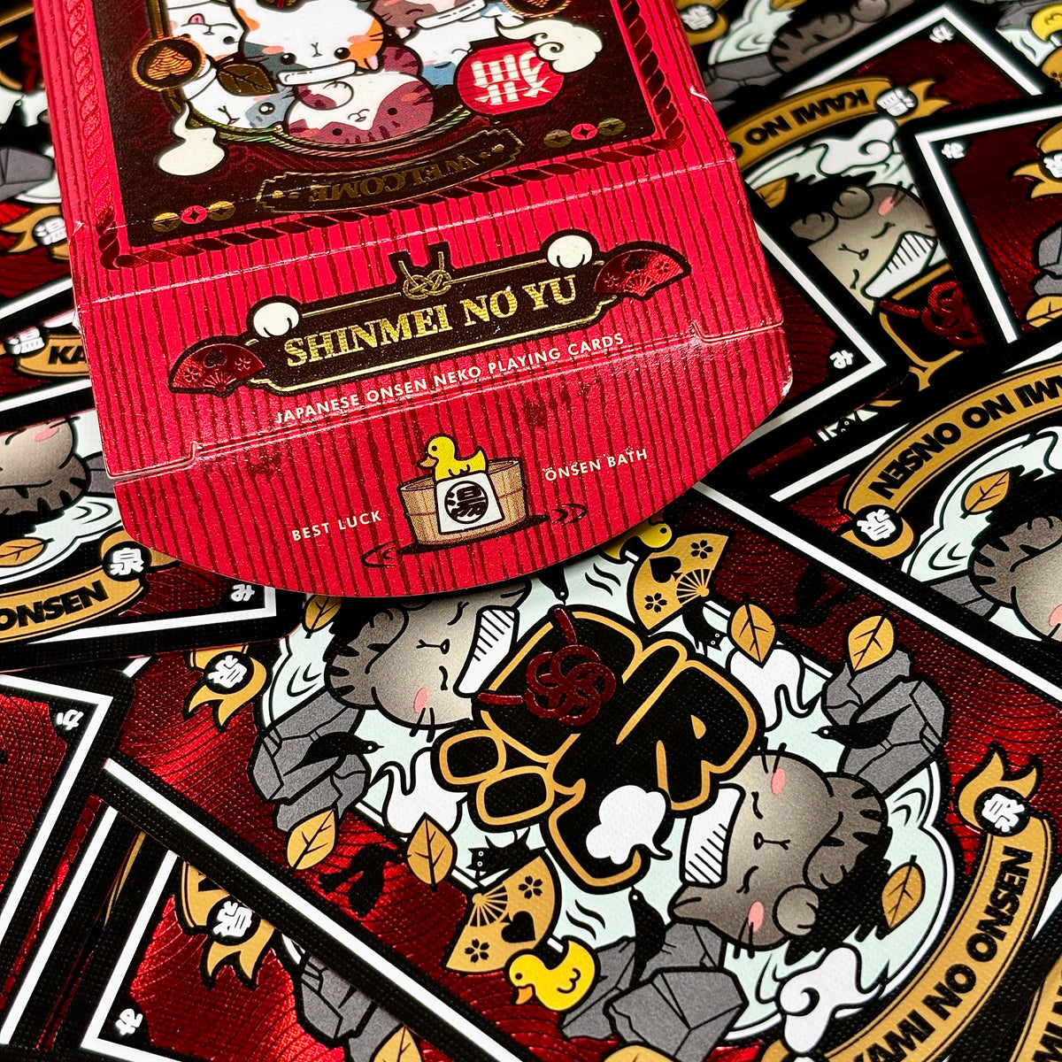 Onsen Neko Hot Spring Cat Playing Cards