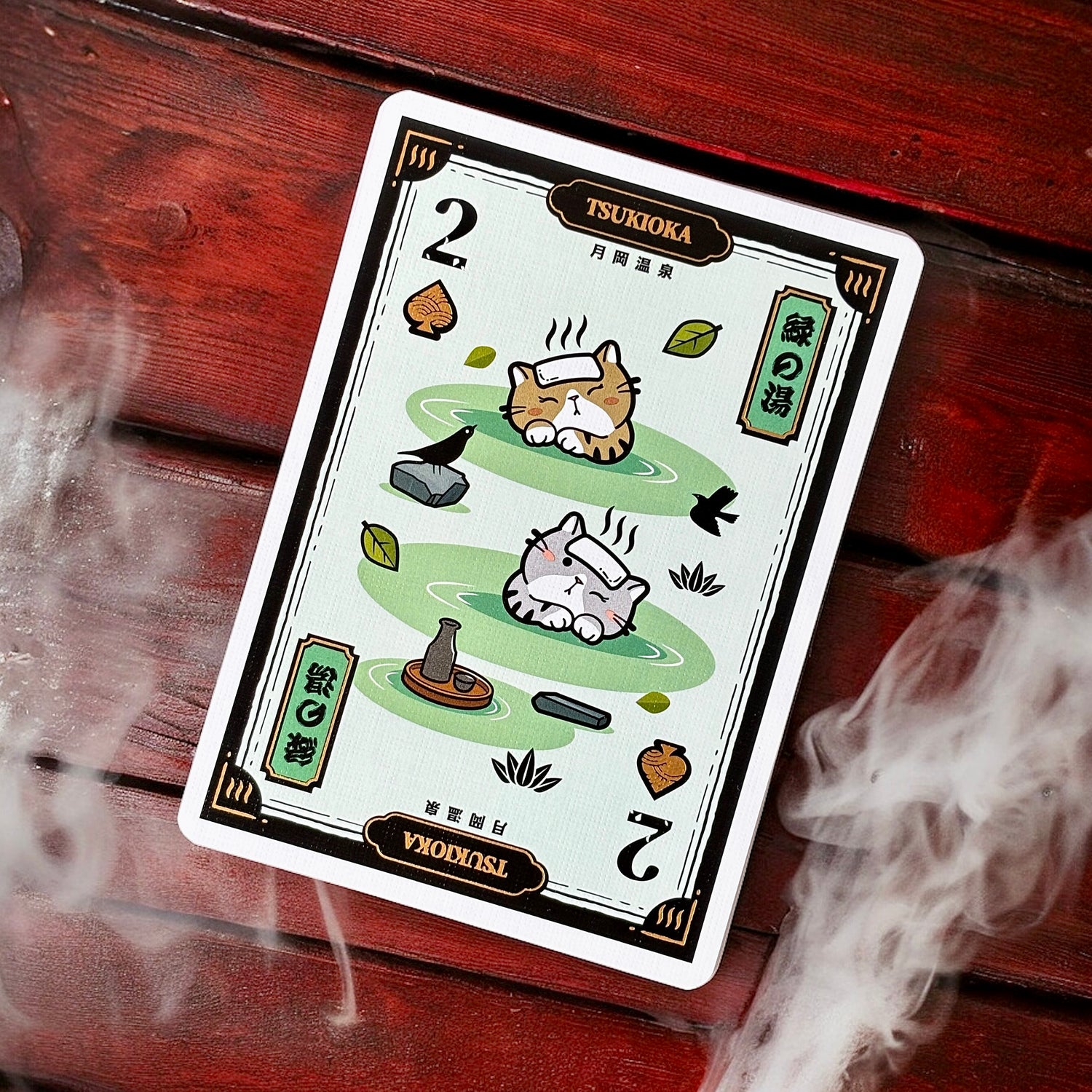 Onsen Neko Hot Spring Cat Playing Cards