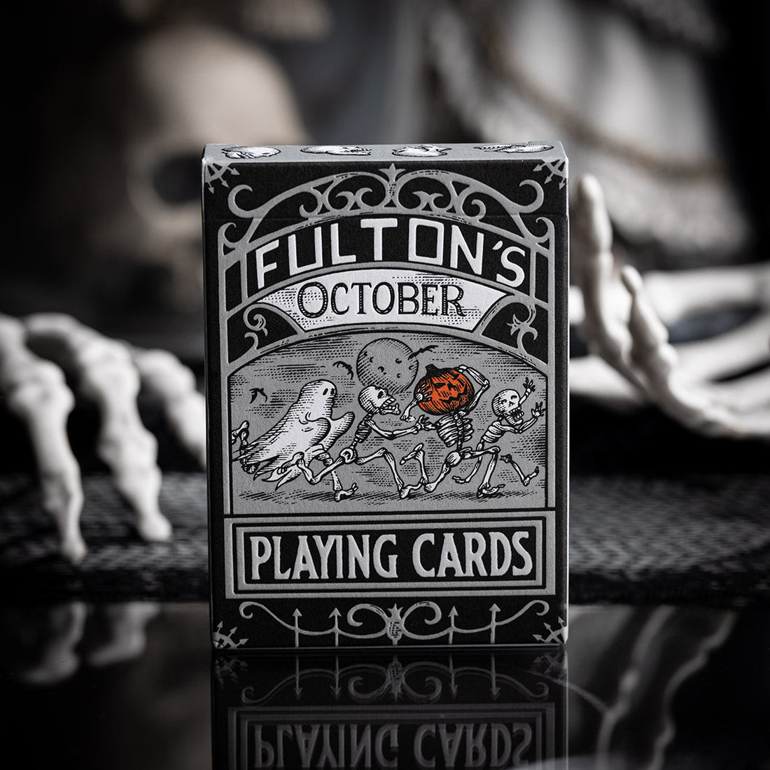 Fultons October Tombstone Grey Playing Cards