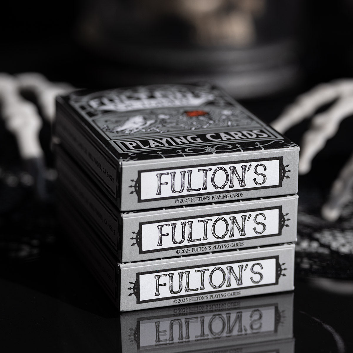 Fultons October Tombstone Grey Playing Cards