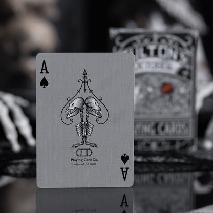 Fultons October Tombstone Grey Playing Cards