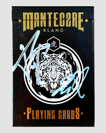 Mantecore Blanc Signed by Edo Huang and Ben Loo playing cards