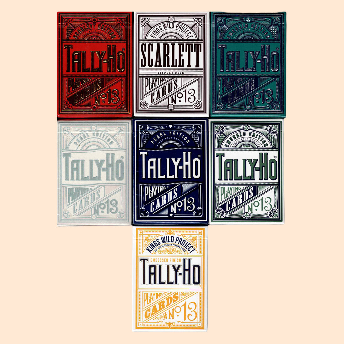 Tally Ho Scarlett Display Emerald Silver Pearl Players Turtle Playing Cards by Kings Wild Project