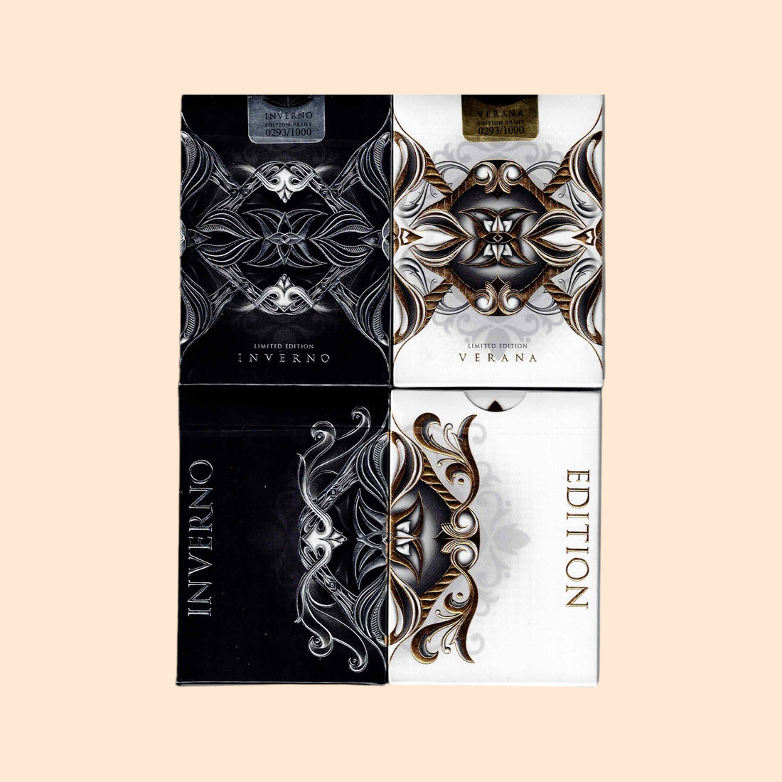 Seasons Inverno &amp; Verana Limited Edition Playing Cards 4-Decks Set 