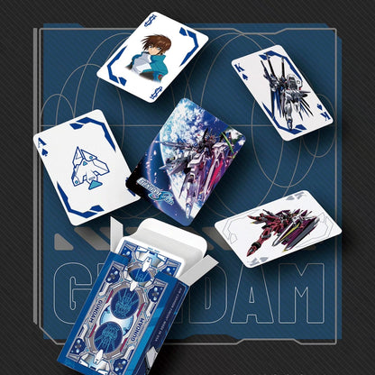 Bicycle Gundam Seed 00 UC Unicorn 4-decks collection in acrylic case