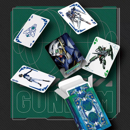 Bicycle Gundam Seed 00 UC Unicorn 4-decks collection in acrylic case