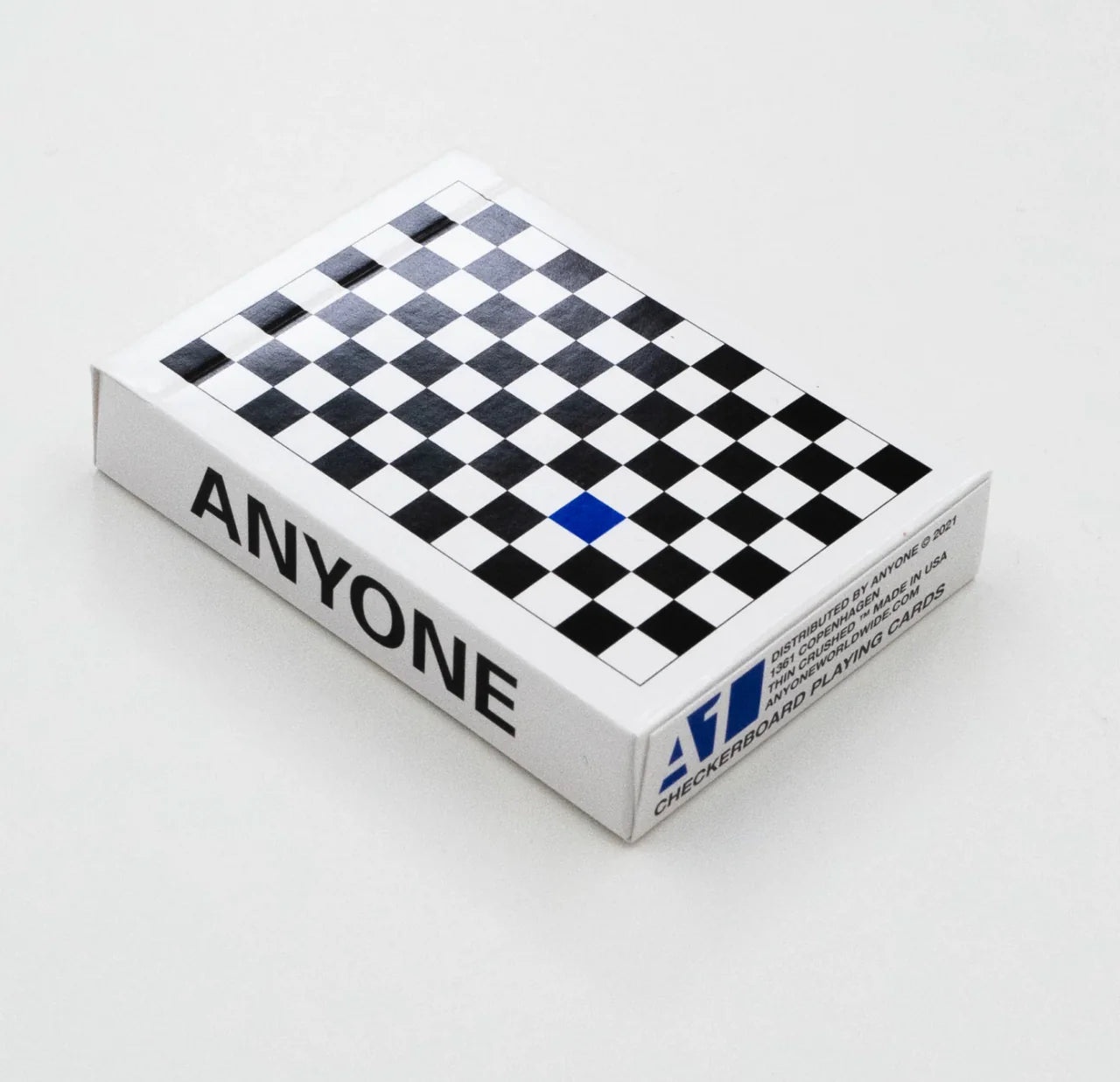 Anyone Worldwide Off-Check Blue Checkerboard Playing Cards