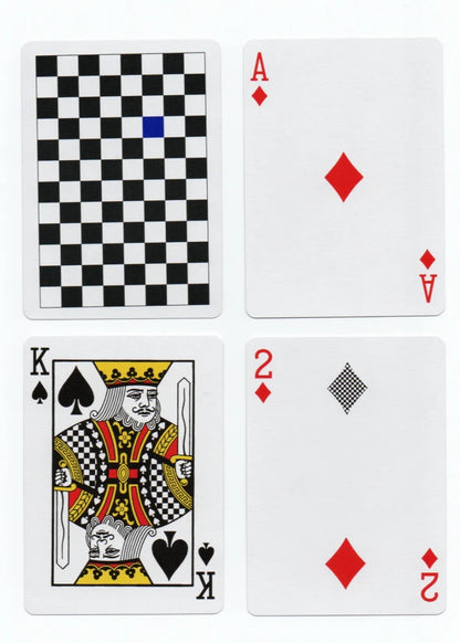 Anyone Worldwide Off-Check Blue Checkerboard Playing Cards