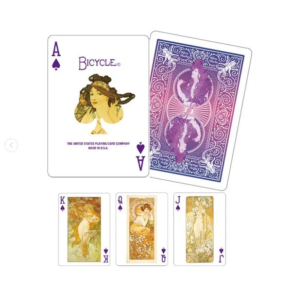 Bicycle Mucha Playing Cards by Alfons Mucha