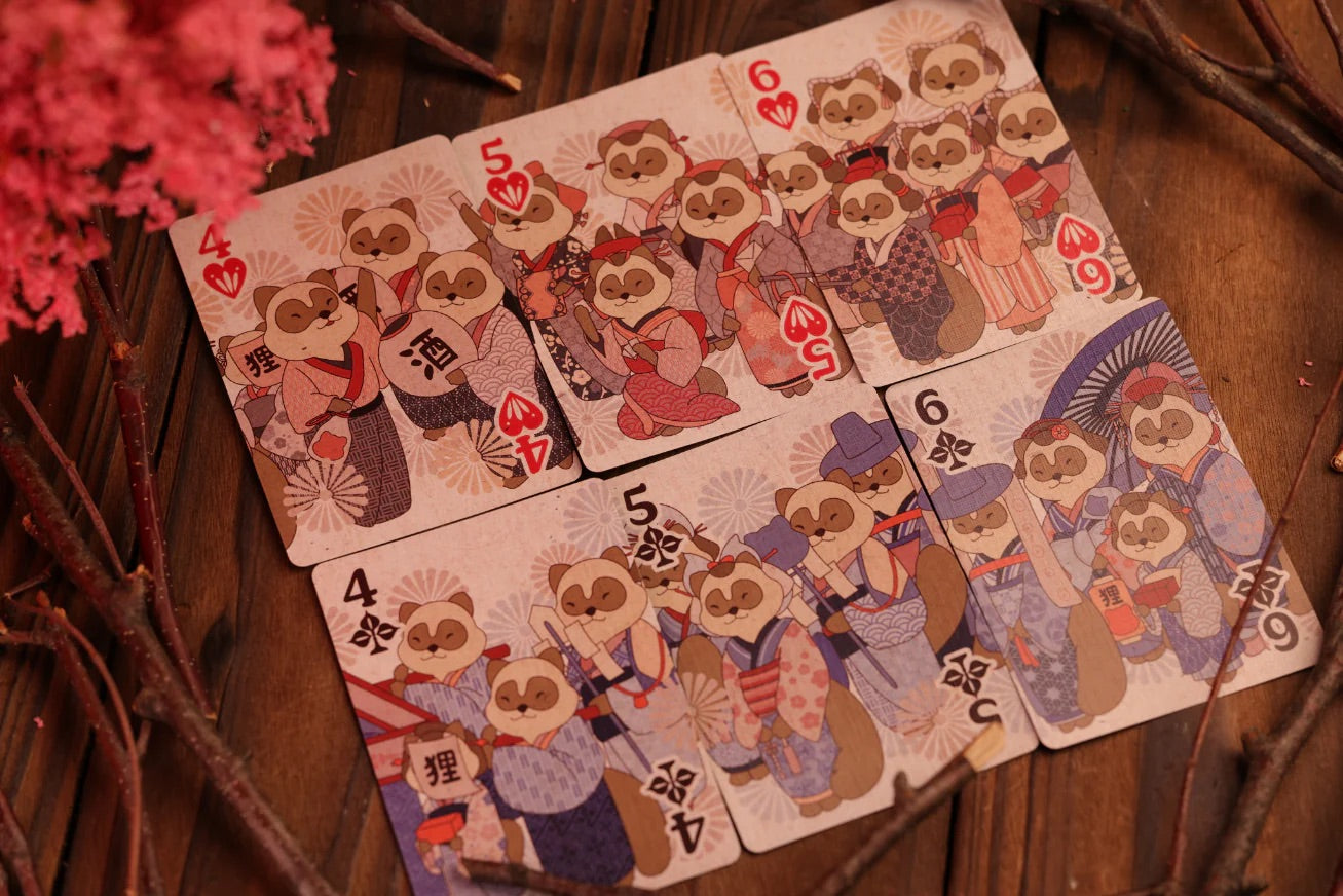 Tanuki Yukaku Playing Cards | Oiran-Dochu Edition